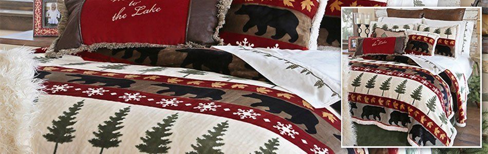 Queen Details about   Carstens Tall Pine 5 Piece Bedding Set