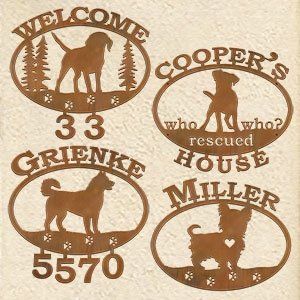 Oval Dog Breed Signs