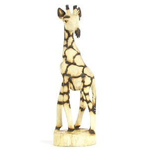 119092 - 119092 - 14in Giraffe Burnt Wood Carving