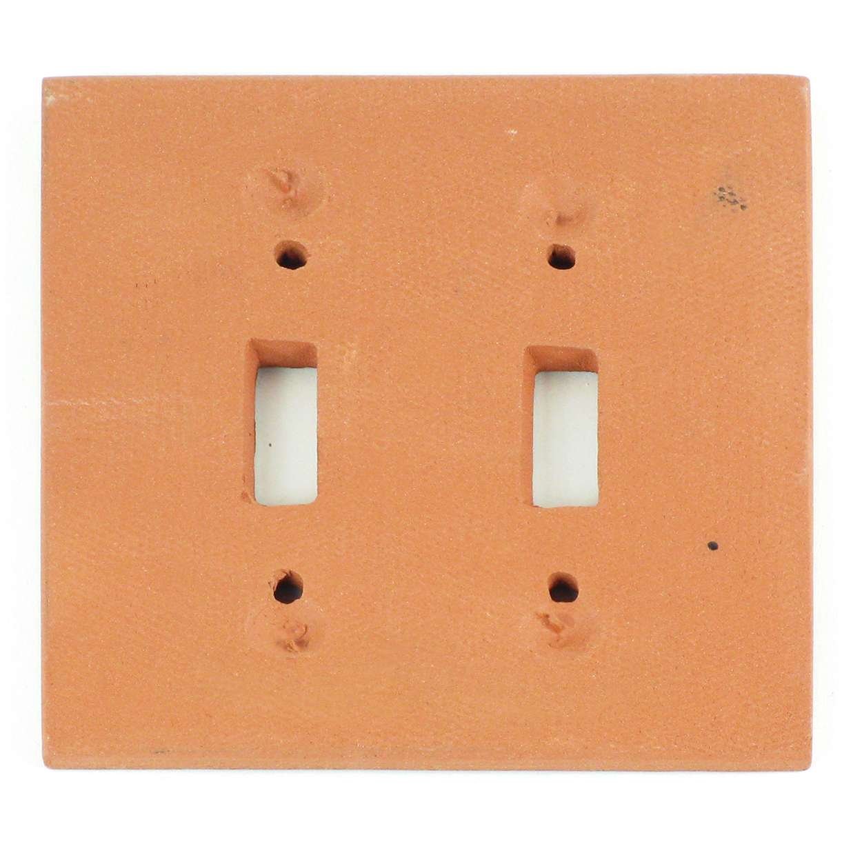 128064 - Terra Cotta Double Standard Switch Plate - Paint Horse