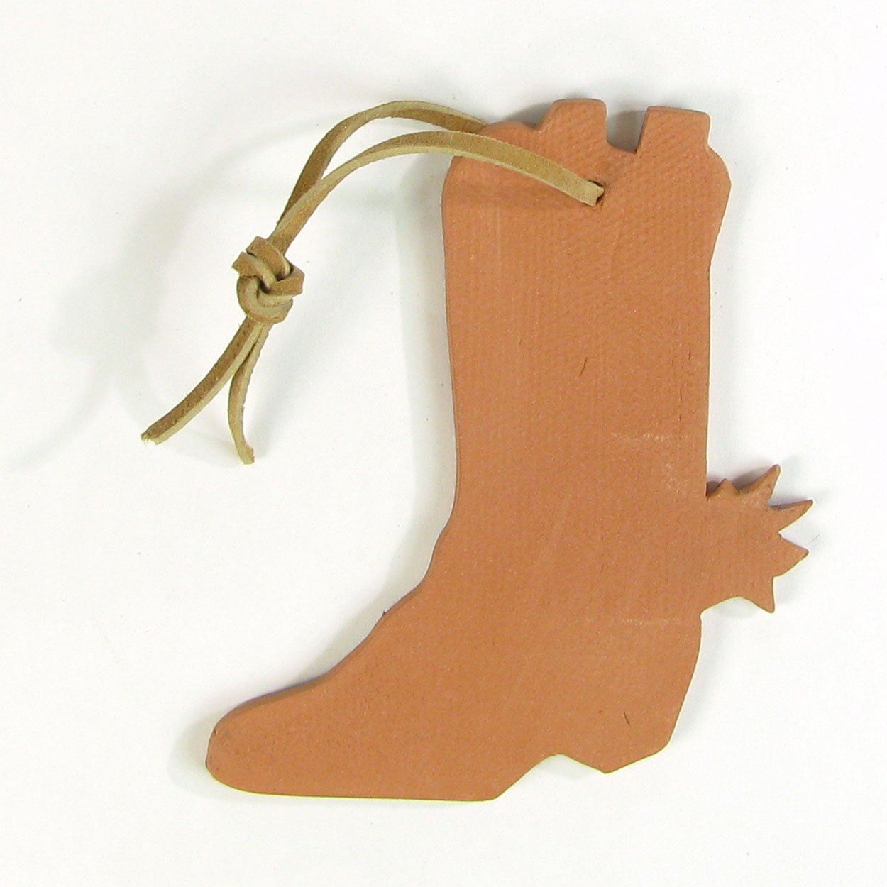 128301 - Terra Cotta Hand Painted Ornament - Cowboy Boot