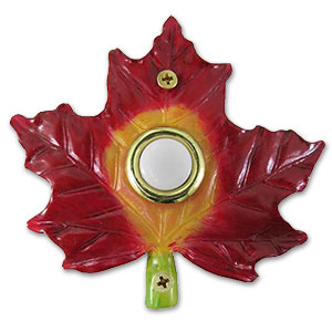 130109 - Company's Coming Lighted Button Doorbell - Maple Leaf