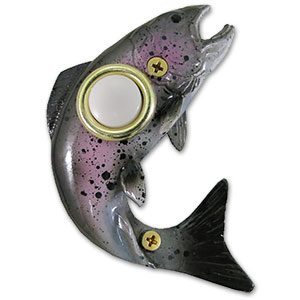 130119 - Company's Coming Lighted Button Doorbell - Rainbow Trout
