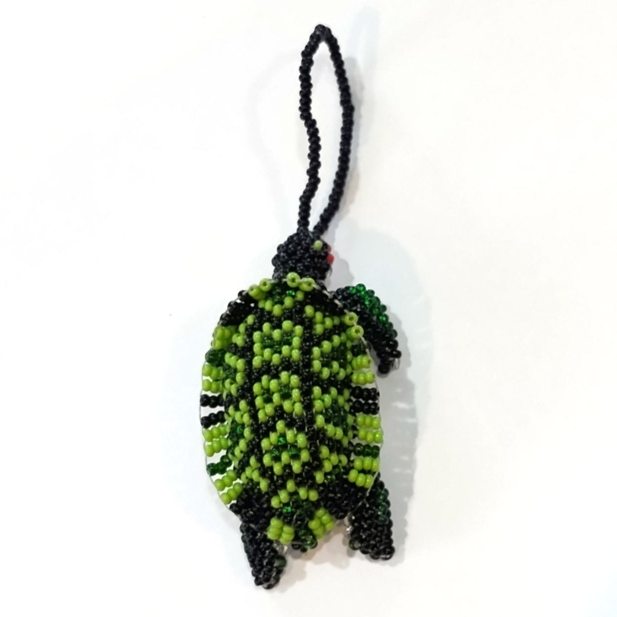 130261 - Hand Made Glass Micro-Bead Hanging Ornament - Turtle
