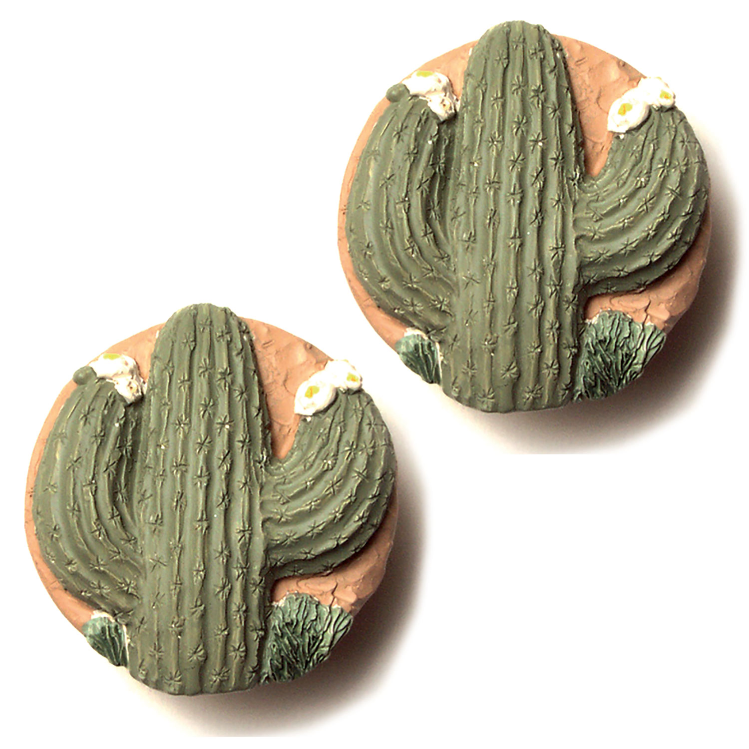 131160 - Vickilane Hand Painted Drawer Pull Set of 2 - Saguaro Cactus