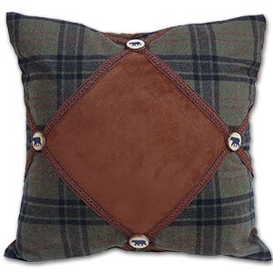 144698 - Ontario Wilderness Lodge Bear Button 18in Accent Pillow
