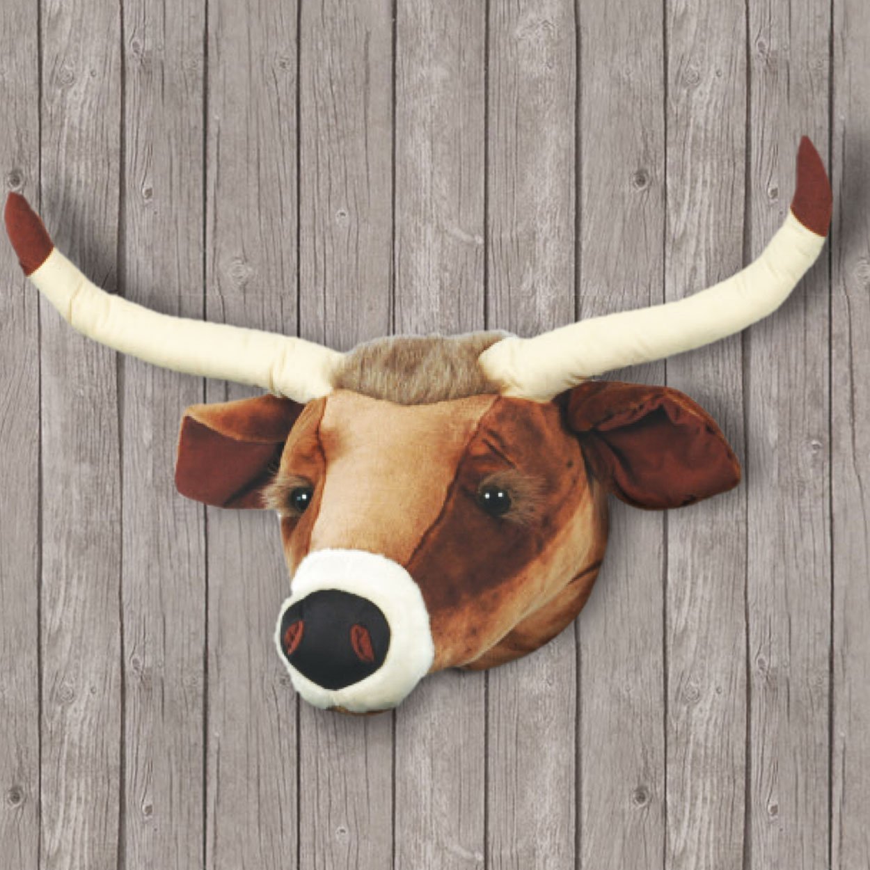 30in Longhorn Large Plush Trophy Head Wall Hanging