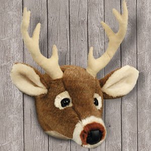 322554 - 14in Mini Whitetail Buck Deer Plush Trophy Head Wall Hanging