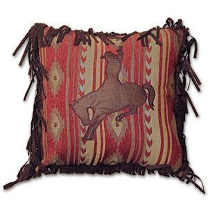 144749 - Flying Horse Western Bronc 18in Accent Pillow