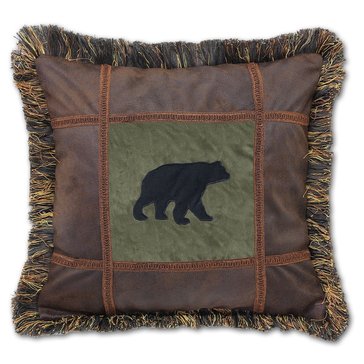 JB4145 Bear on Pine 18in Accent Pillow number 144756