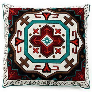 144819 - Canyon View Southwest Stripe Shield 18in Accent Pillow