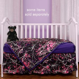 144867 - Muddy Girl Camo Pink and Purple 3-Piece Crib Set