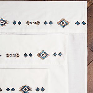 144911 - Embroidered Diamond Southwest King Sheet Set
