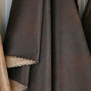 144957 - Chocolate Faux Leather Reversible Throw Blanket