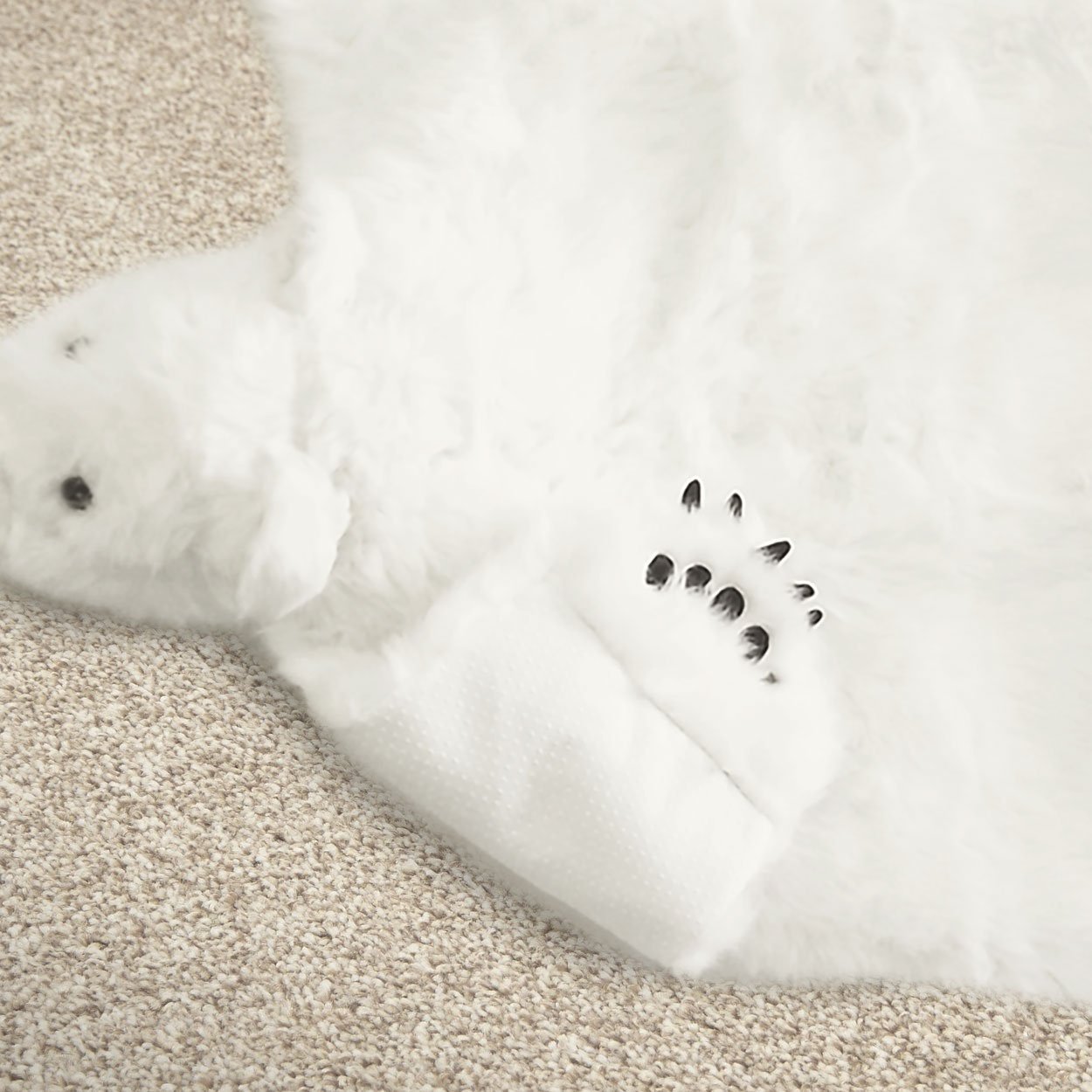322113 - 58in Plush Fake Polar Bear Plush Skin Rug