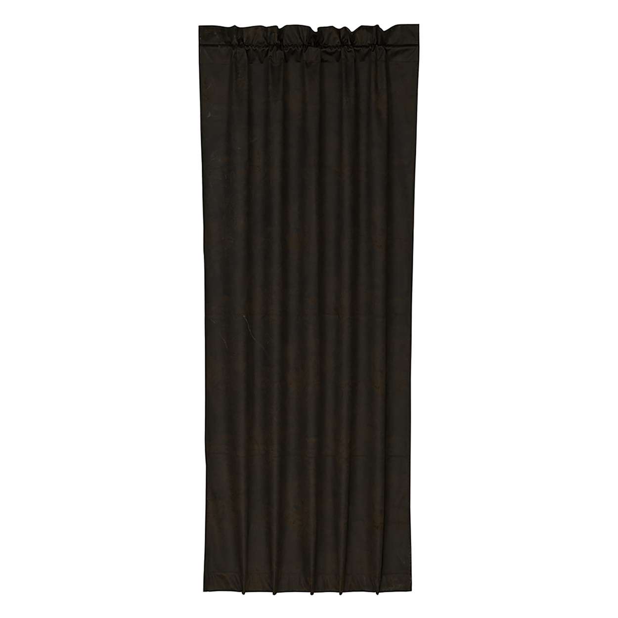 CU1001 48X84 Faux Leather Curtain with Tieback Chocolate