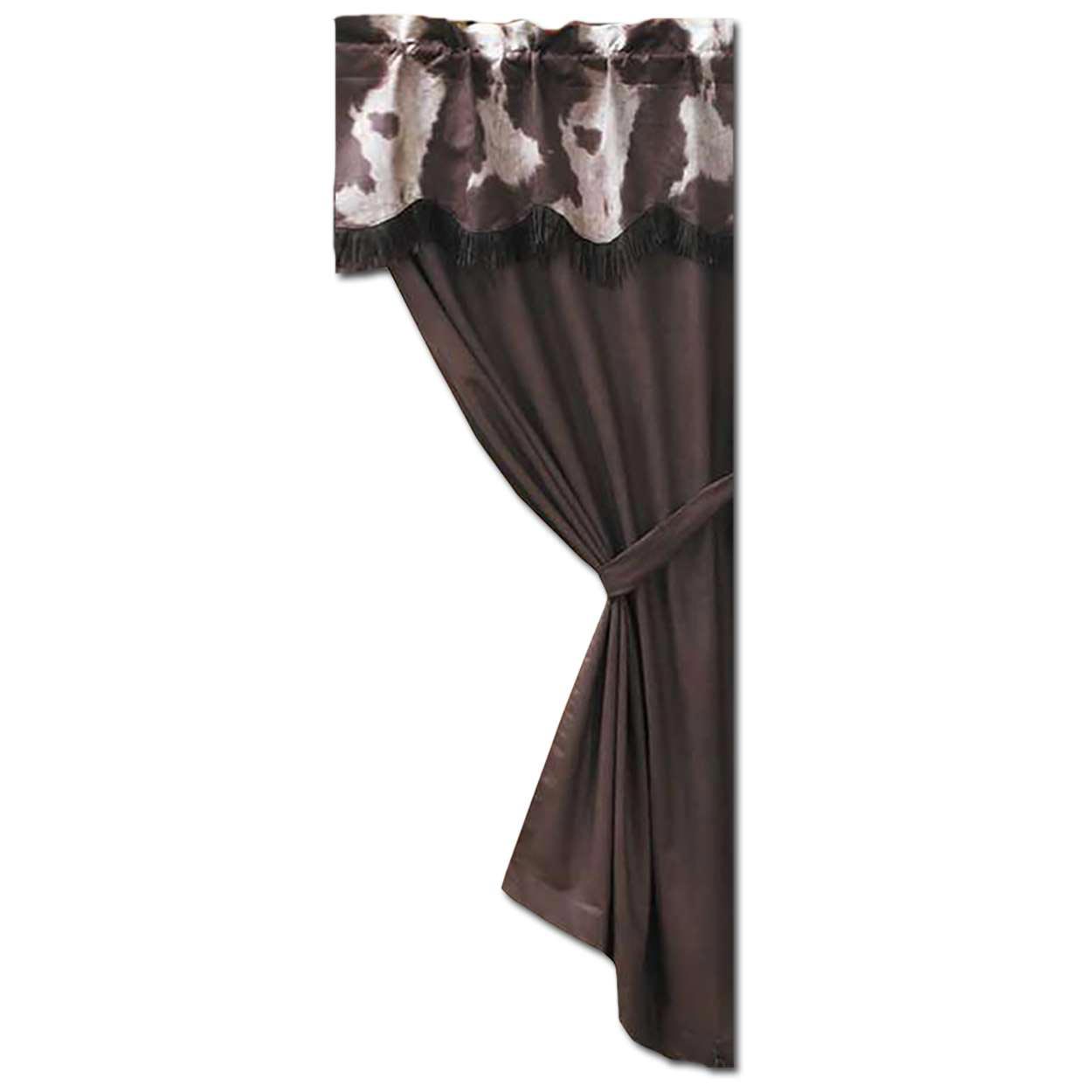 146328 - 84in x 60in Single Curtain Panel With Tie Back - Faux Cowhide