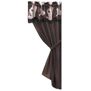 146328 - 84in x 60in Curtain Panel With Tie Back Faux Cowhide 146328