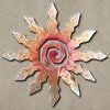 165003 - 24in 12-Ray Sunburst 3D Metal Wall Art - Sunset