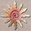 165004 - 30in 12-Ray Sunburst 3D Metal Wall Art - Sunset