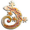 165022 - 18in C-Shaped Lizard 3D Metal Wall Art - Sunset