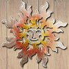 165072 - 18in Happy Face Sun 3D Metal Wall Art - Sunset