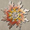 165073 - 24in Happy Face Sun 3D Metal Wall Art - Sunset
