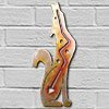 165131 - 12in Coyote Facing Right 3D Metal Wall Art - Sunset