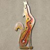 165133 - 24in Coyote Facing Right 3D Metal Wall Art - Sunset