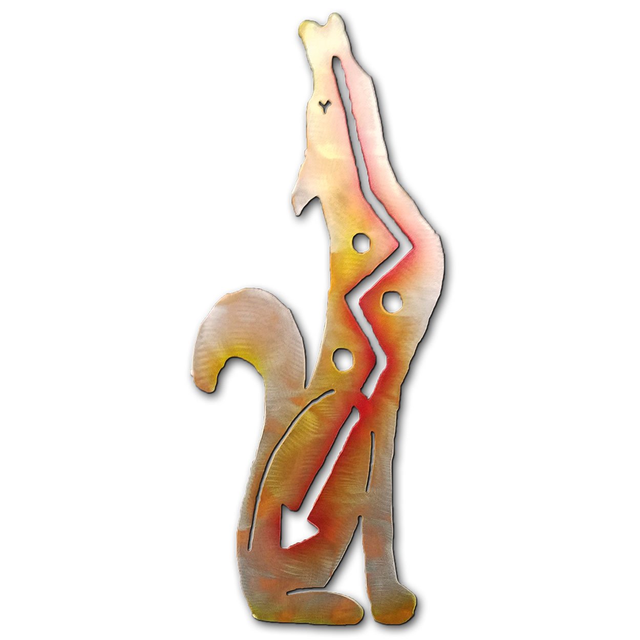 165135 - 36in Coyote Facing Right 3D Metal Wall Art - Sunset - 165135