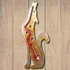 165142 - 18in Coyote Howling Left 3D Metal Wall Art - Sunset
