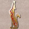 165144 - 30in Coyote Howling Left 3D Metal Wall Art - Sunset