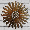 165161 - 12in 24-Ray Sunburst 3D Metal Wall Art - Rust