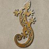 165183 - 24in S-Shaped Gecko 3D Metal Wall Art - Rust