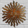 165231 - 12in Spritely Sun Face 3D Metal Wall Art - Rust