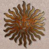165234 - 30in Spritely Sun Face 3D Metal Wall Art - Rust
