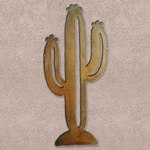 165254 - 30-inch extra large Saguaro Cactus 3D Metal Wall Art in a rich rust finish