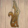 165282 - 18in Coyote Howling Right 3D Metal Wall Art - Rust