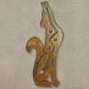 165283 - 24in Coyote Howling Right 3D Metal Wall Art - Rust