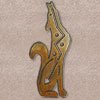 165284 - 30in Coyote Howling Right 3D Metal Wall Art - Rust