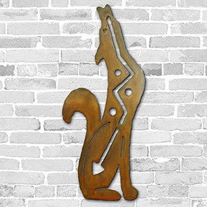 165285 - 36in Coyote Howling Right 3D Metal Wall Art - Rust - 165285