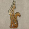 165293 - 24in Coyote Howling Left 3D Metal Wall Art - Rust