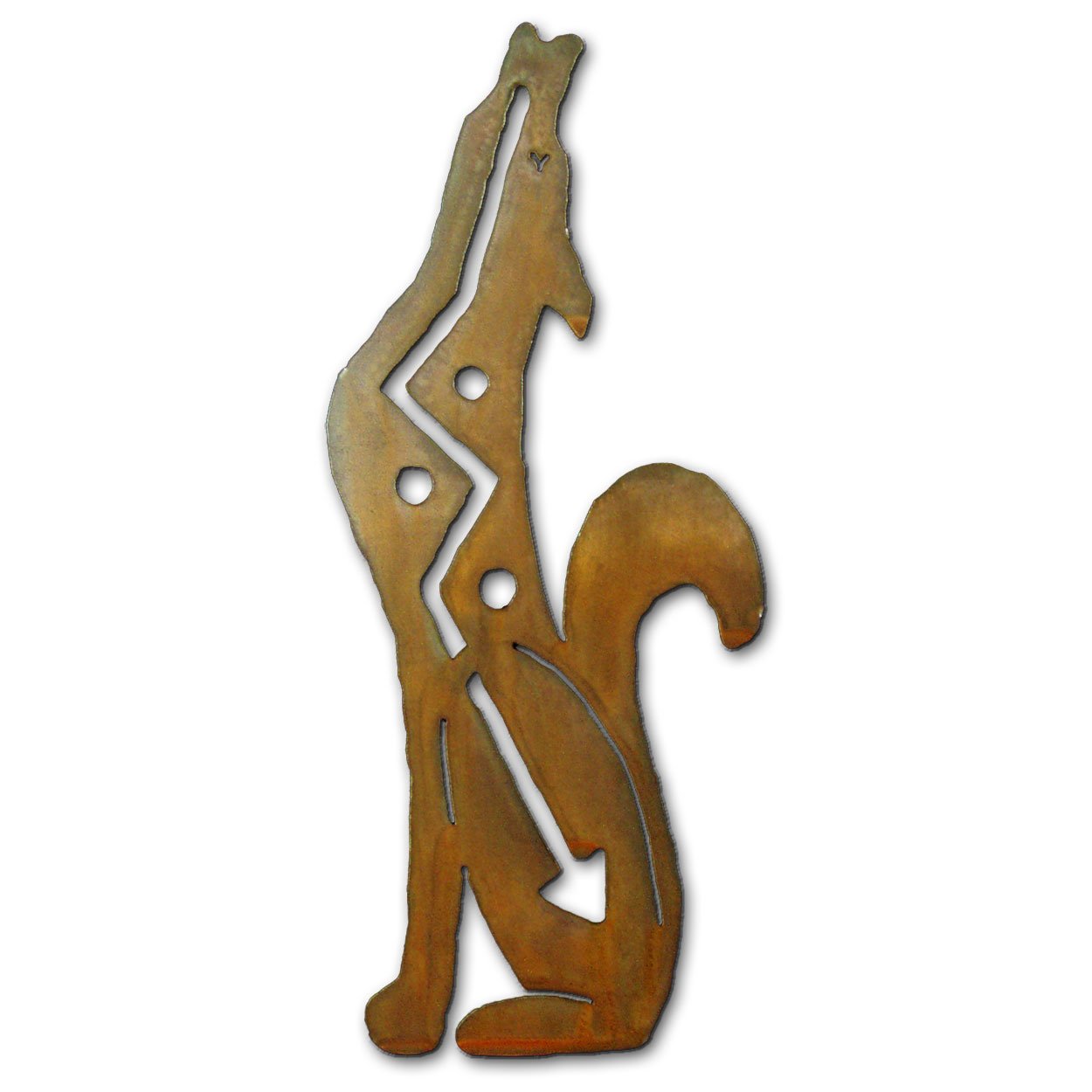 165295 - 36in Coyote Howling Left 3D Metal Wall Art - Rust - 165295
