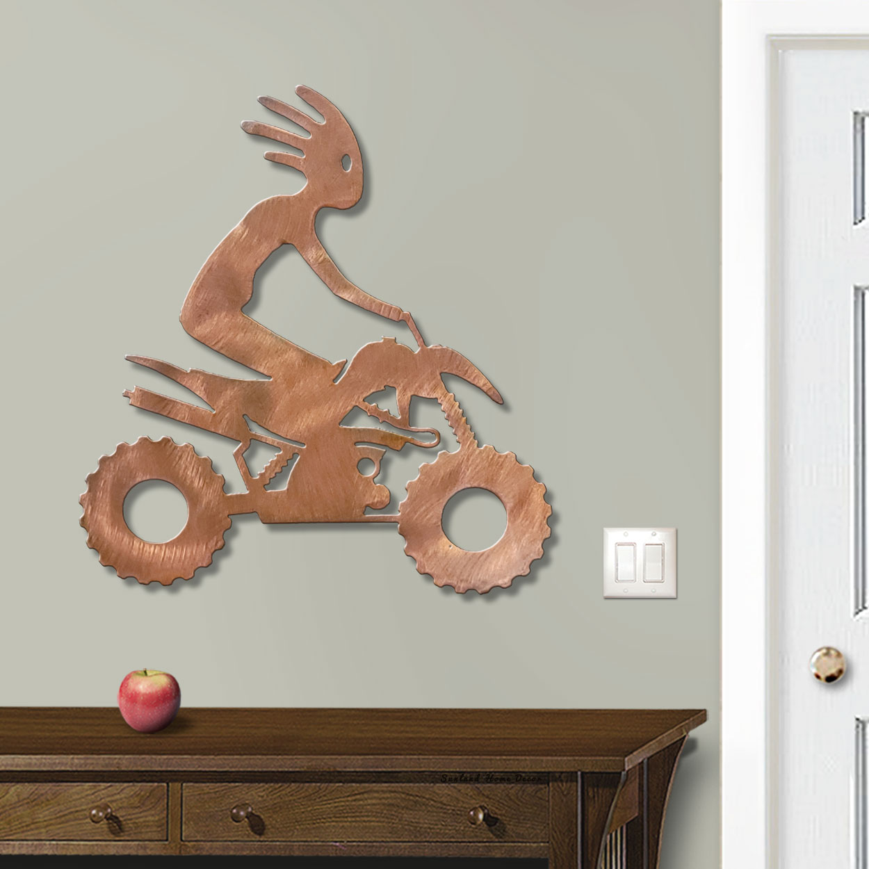 165664 - 30in Southwest Elements Quad Metal Wall Art in Rust Finish