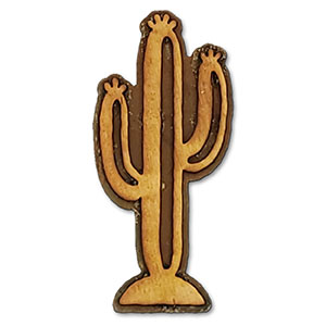 166201 - 4in Cactus Wood on Metal Magnet