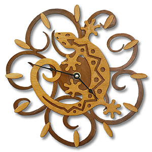 16638 - Lizard C Shape  Swirl Clock