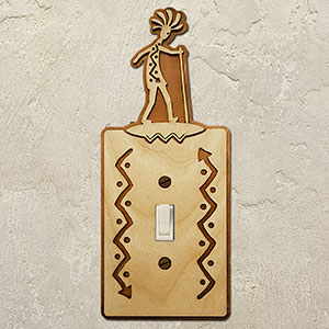 167811S - Vision Quest Southwestern Decor Single Standard Switch Plate in Natural Birch