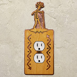 167820 - Vision Quest Southwestern Decor Single Outlet Cover in Golden Sienna