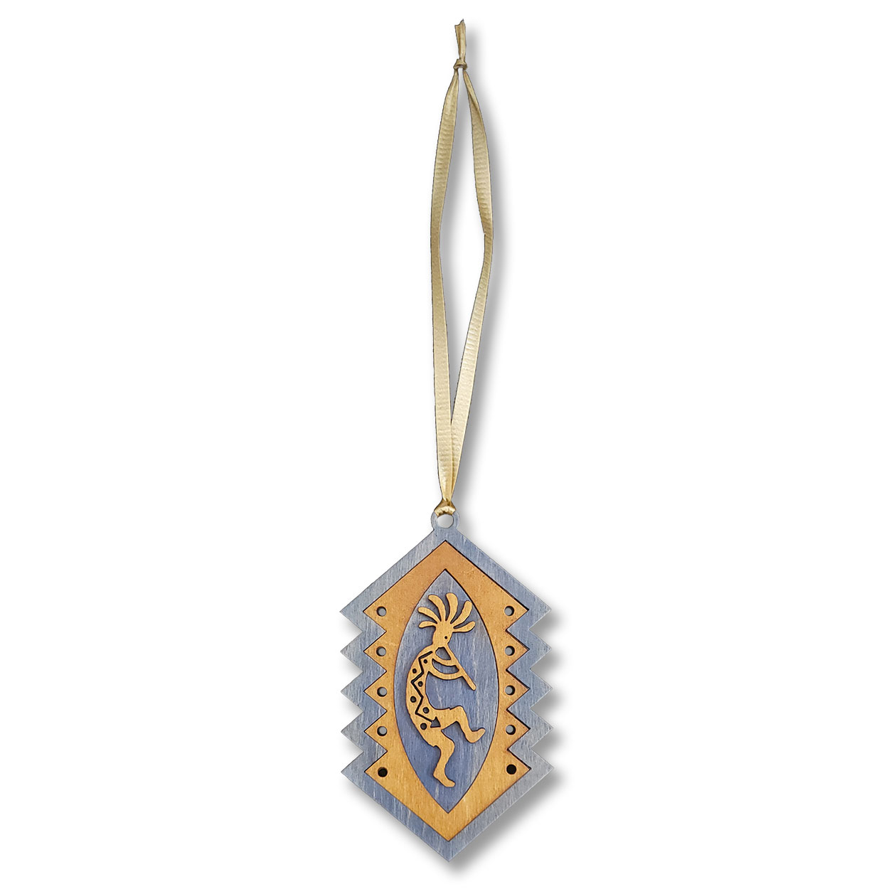 168605 - Kokopelli Blue Inlay Ornament