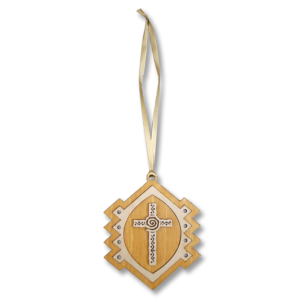 168614 - Cross Gold Inlay Ornament